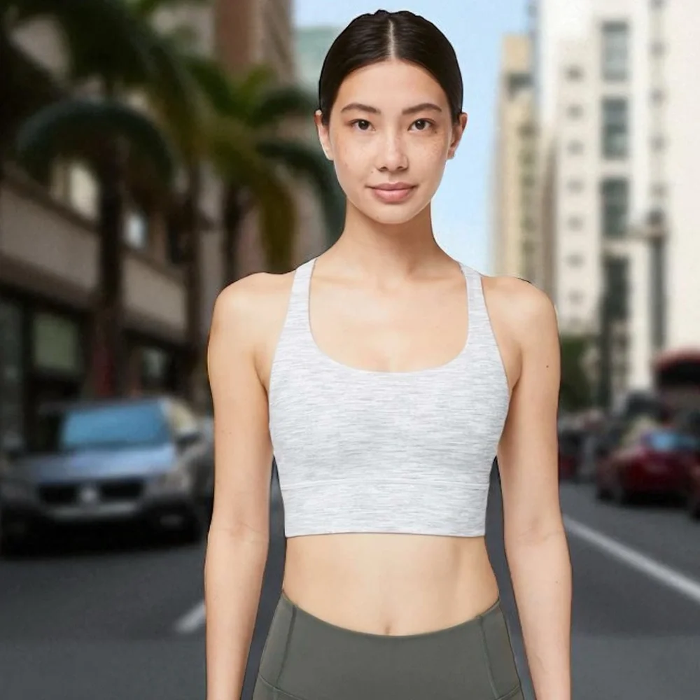 Lululemon Energy Bra Long Line in Wee Are From Space Nimbus Battleship Sz 12